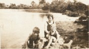 1929-08~ Jack, Mother & Diane, near cottage rented for a week.jpg