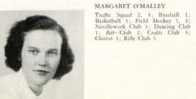 1940 Margaret O'Malley in Wellesleyan yearbook p21.jpg