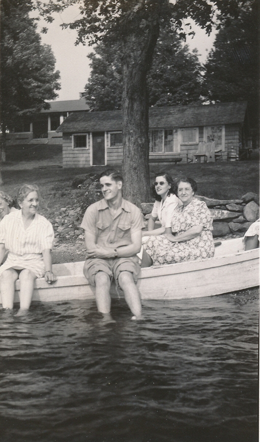 1941-06~ 2 Coz Bess, George, Mary & Gram (Liz), Bantam Lake CT.jpg