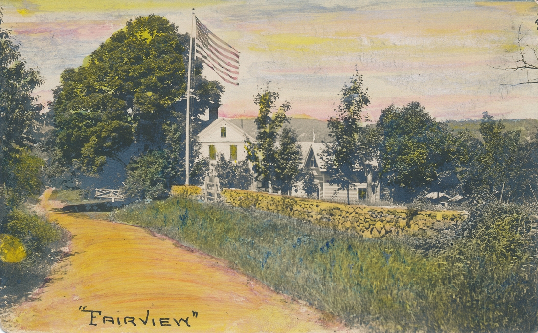 1910 Old Beecher Homestead postcard, Oxford CT.jpg