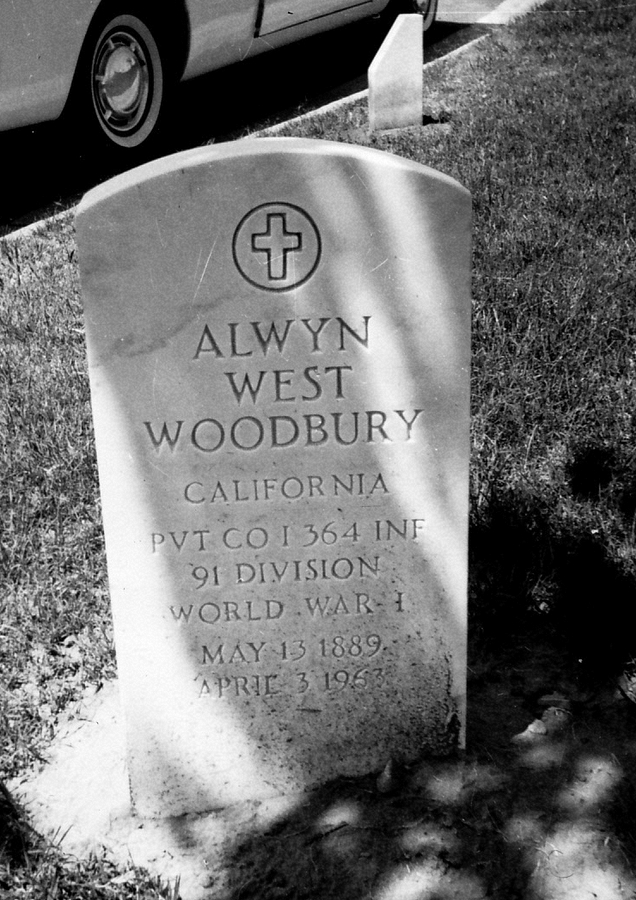 1963-08 Alwyn West Woodbury, Fort Rosecrans Cemetery, Point Loma CA.jpg
