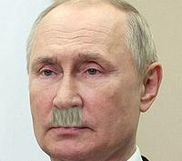 Vladimir Putin with Mustache