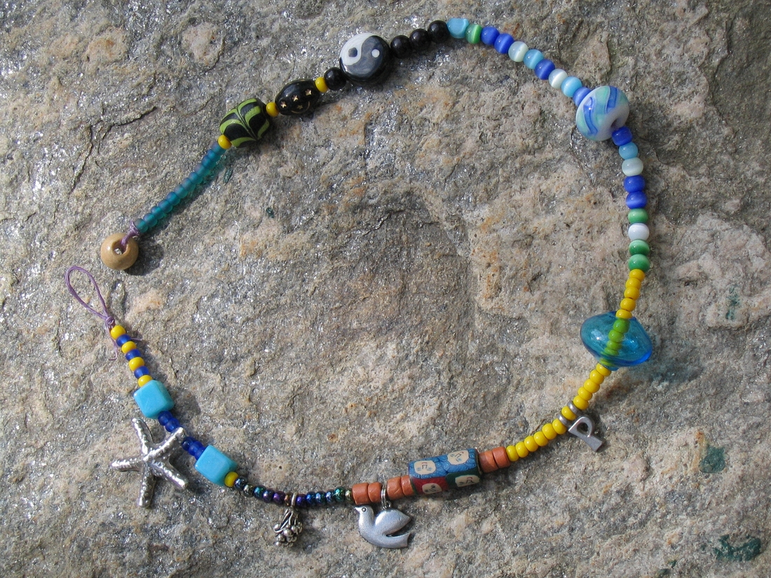 2004-07-26 1 Karen's homemade prayer bead necklace.JPG