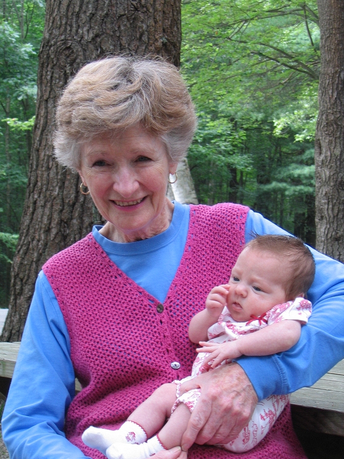 2004-08-15 2 Paula with newest grandchild, Murphy Family Reunion.JPG