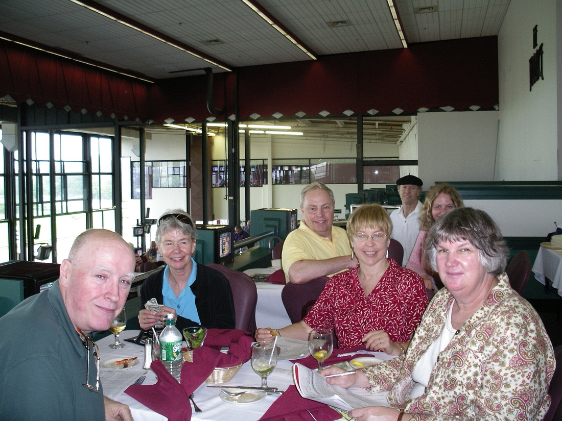 2006-06-28 1 Lunch for 10 and getting to name our own race at Suffolk Downs - Karen won it in an auction.jpg