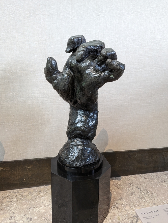 2023-05-08 068 The Left Hand (clay ~1885, bronze 1925); Rodin Museum, Philadelphia.jpg