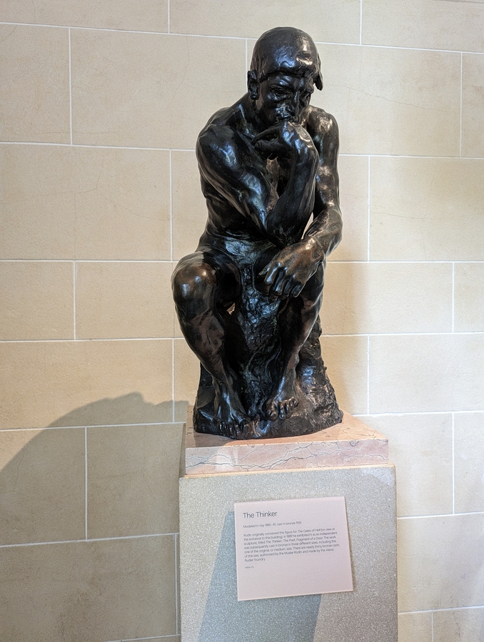 2023-05-08 076 The Thinker (clay 1880, bronze 1924); Rodin Museum, Philadelphia.jpg