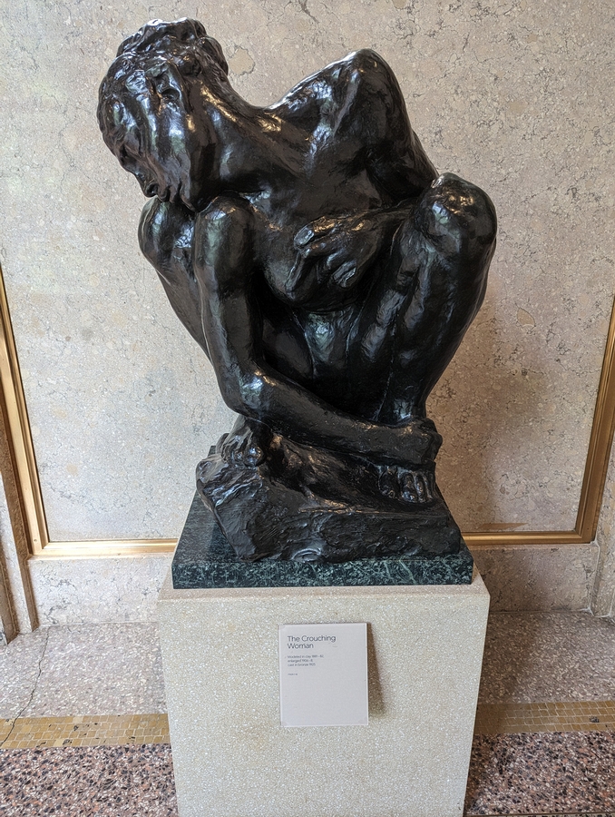 2023-05-08 080 The Crouching Woman (clay 1881-82, enlarged 1906-8, bronze 1925); Rodin Museum, Philadelphia.jpg
