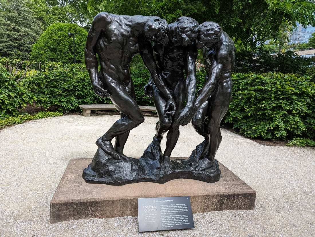 2023-05-08 085 The Three Shades (clay 1881-86, enlarged 1901-4, bronze 1983); Rodin Museum, Philadelphia.jpg