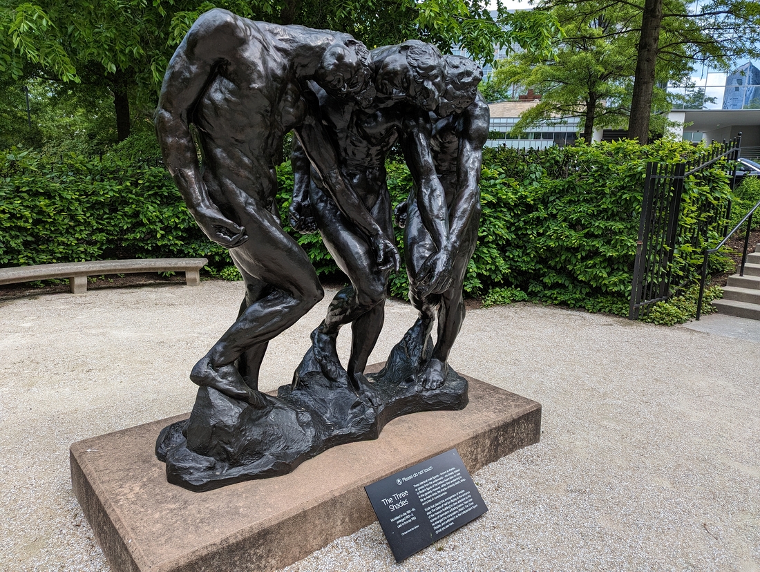 2023-05-08 086 The Three Shades (clay 1881-86, enlarged 1901-4, bronze 1983); Rodin Museum, Philadelphia.jpg