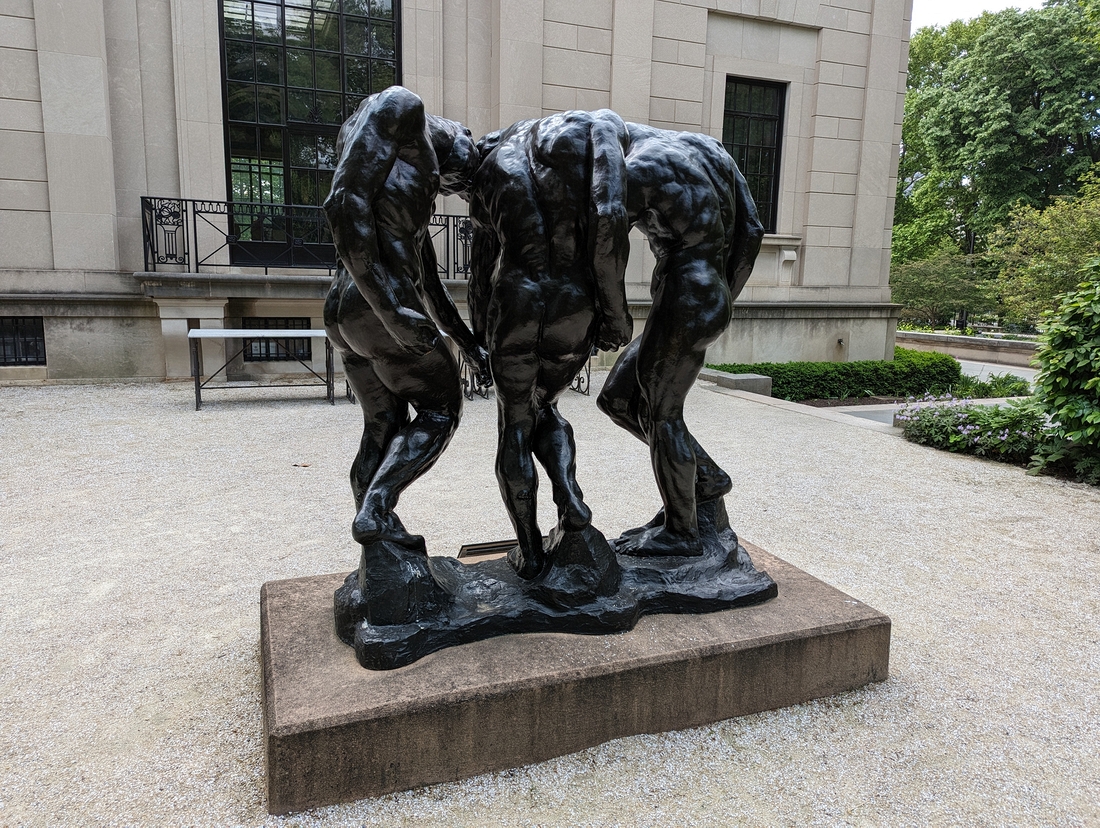 2023-05-08 088 The Three Shades (clay 1881-86, enlarged 1901-4, bronze 1983); Rodin Museum, Philadelphia.jpg