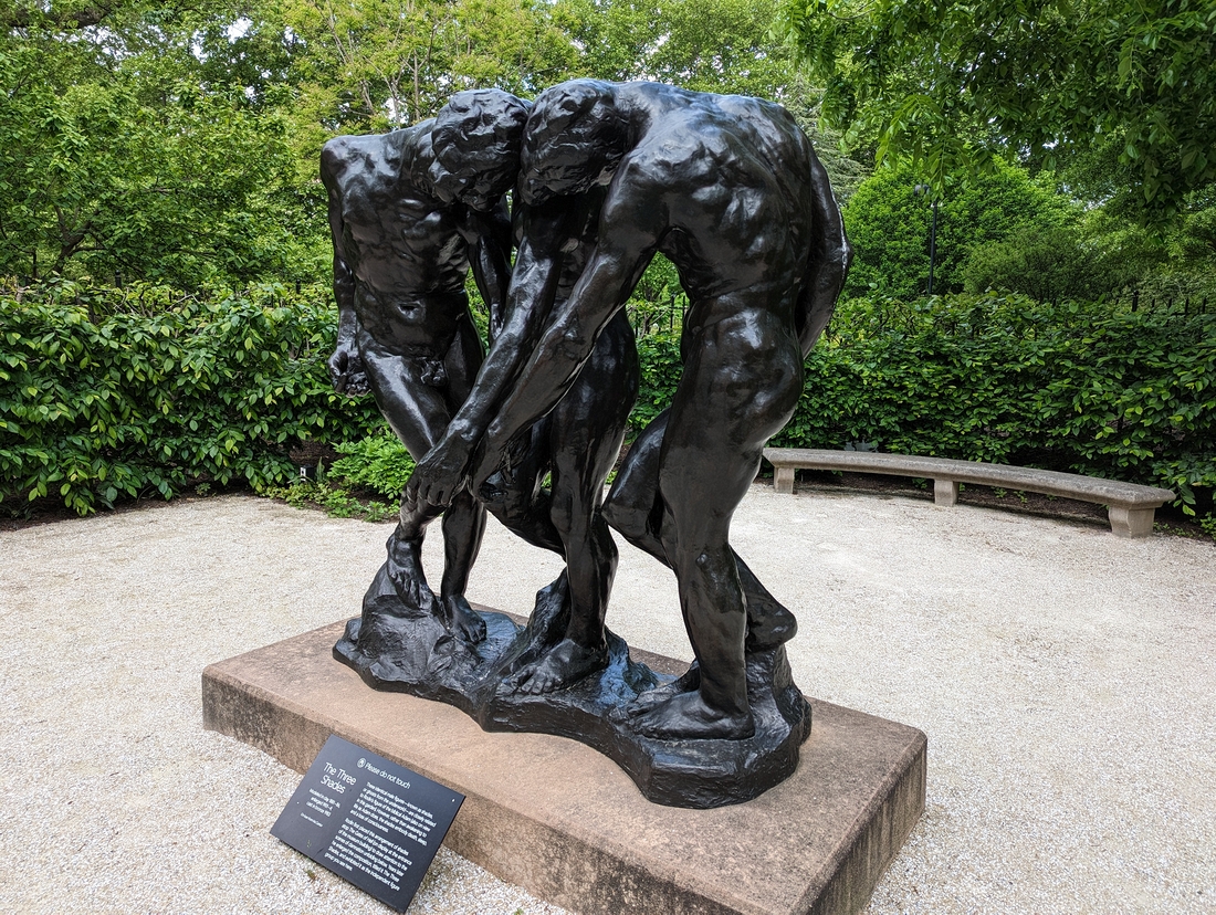 2023-05-08 089 The Three Shades (clay 1881-86, enlarged 1901-4, bronze 1983); Rodin Museum, Philadelphia.jpg