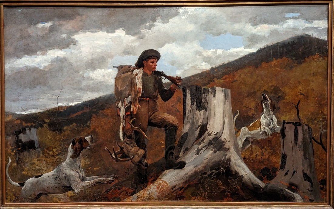 2023-05-08 158 A Huntsman & Dogs (1891); Winslow Homer (1836-1910), Philadelphia Museum of Art.psd