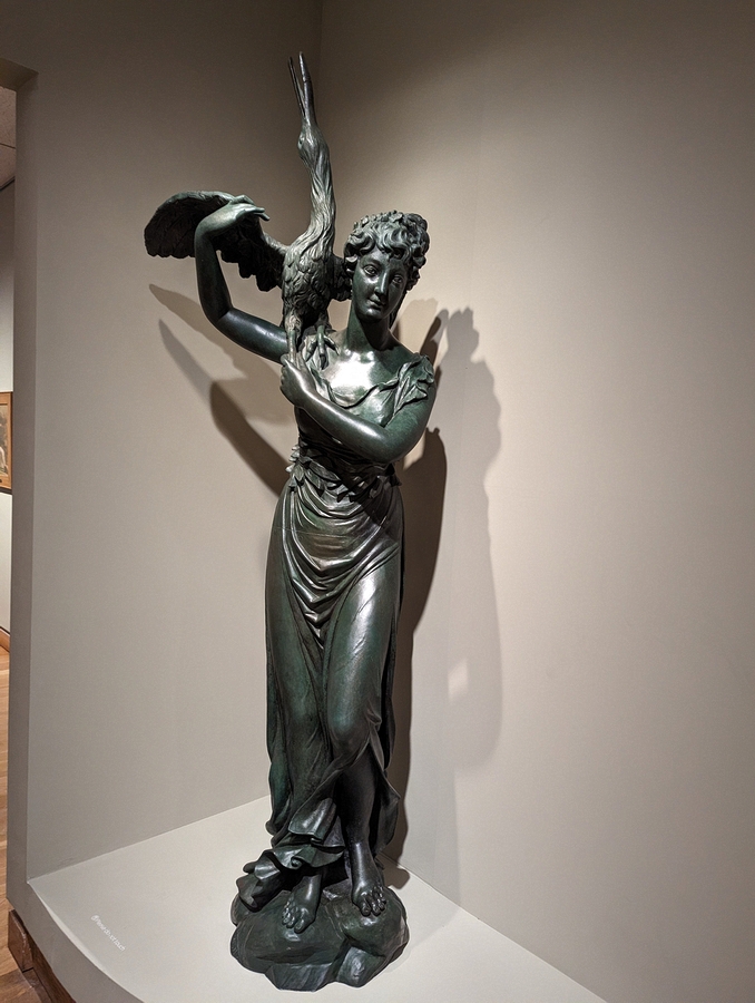 2023-05-08 192 Allegory of the Schulkill River (Water Nymph and Bittern), wood 1809, bronze 1872; William Rush, Philadelphia Museum of Art.jpg