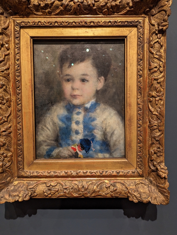 2023-05-08 231 Boy with a Toy Soldier (Portrait of Jean de la Pommeraye, ~1875), Pierre-Auguste Renoir; Philadelphia Museum of Art.jpg