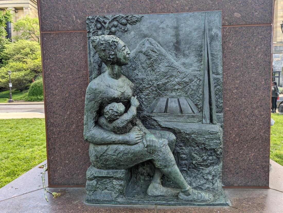 2023-05-08 333 Detail - Young Meher (Armenian Monument, 1975), Khoren De Harootian (1909-1991);Outside Philadelphia Museum of Art.jpg