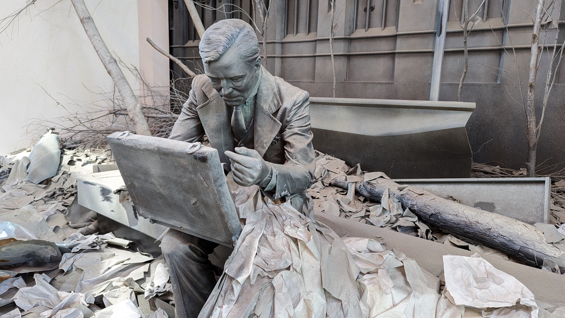 2023-05-10 003. Double Check - The Survivor (2014), Seward Johnson; Grounds for Sculpture, Hamilton NJ.jpg