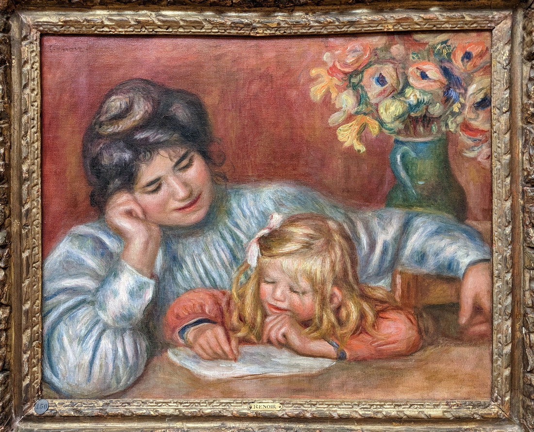 2023-05-10 312 The Writing Lesson (~1905), Pierre-Auguste Renoir; Barnes Foundation, Philadelphia PA.jpg