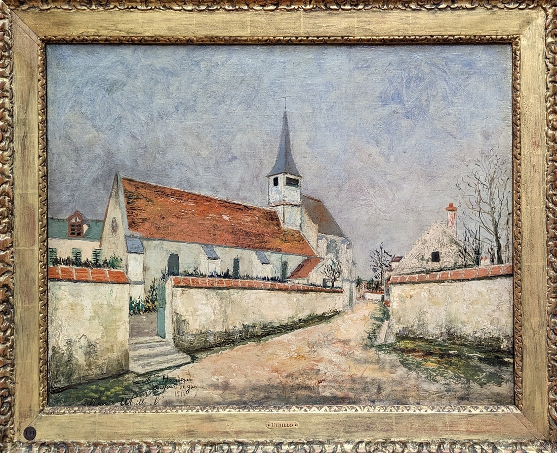 2023-05-10 343 Church with Red Roof and White Walls (1914), Maurice Utrillo; Barnes Foundation, Philadelphia PA.jpg