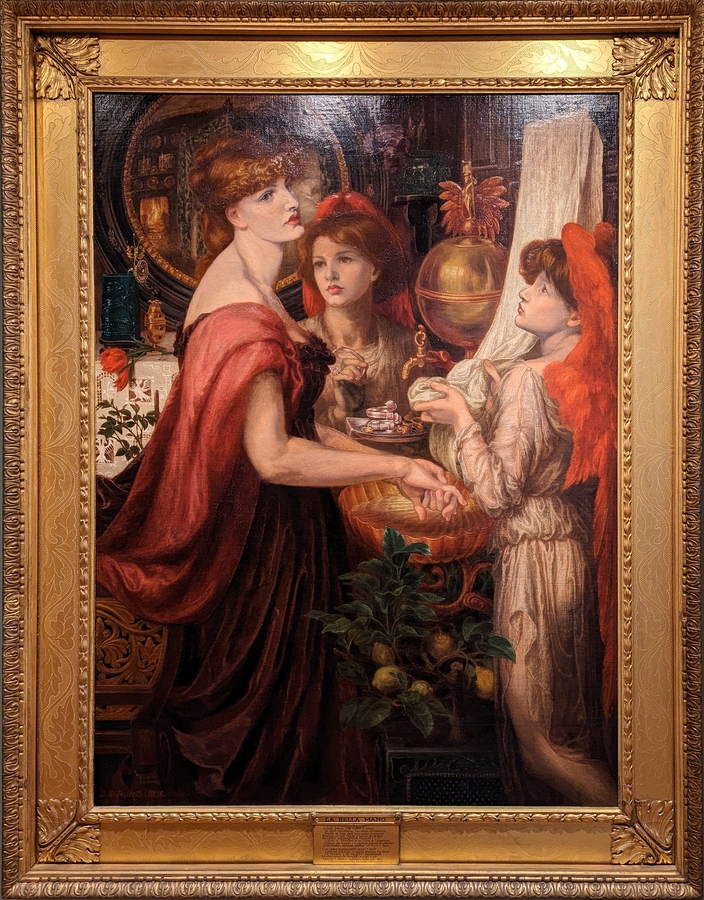 2023-05-11 g365 La Bella Mano (oil, 1875), Dante Gabriel Rossetti; Delaware Museum of Art.jpg