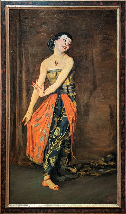 2023-05-11 g515 Ava Forman in her Javanese Palace Dance (oil, 1920), Frank B A Linton; Delaware Museum of Art.jpg