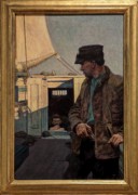 2023-05-11 i416 He watched me as a cat watches a mouse (oil on canvas, 1909), Howard Pyle; Delaware Museum of Art.jpg