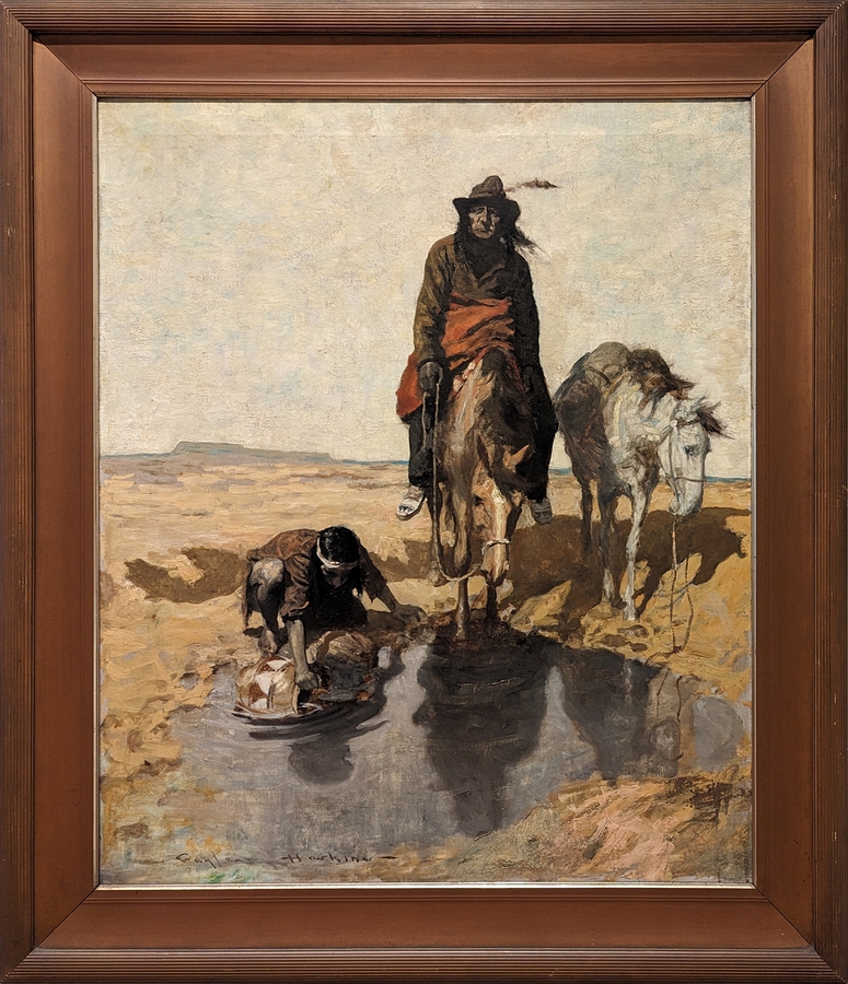 2023-05-11 i421 They stopped at a water hole and filled the ollas (oil on canvas, 1912), Gayle Porter Hoskins; Delaware Museum of Art.jpg