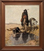 2023-05-11 i421 They stopped at a water hole and filled the ollas (oil on canvas, 1912), Gayle Porter Hoskins; Delaware Museum of Art.jpg