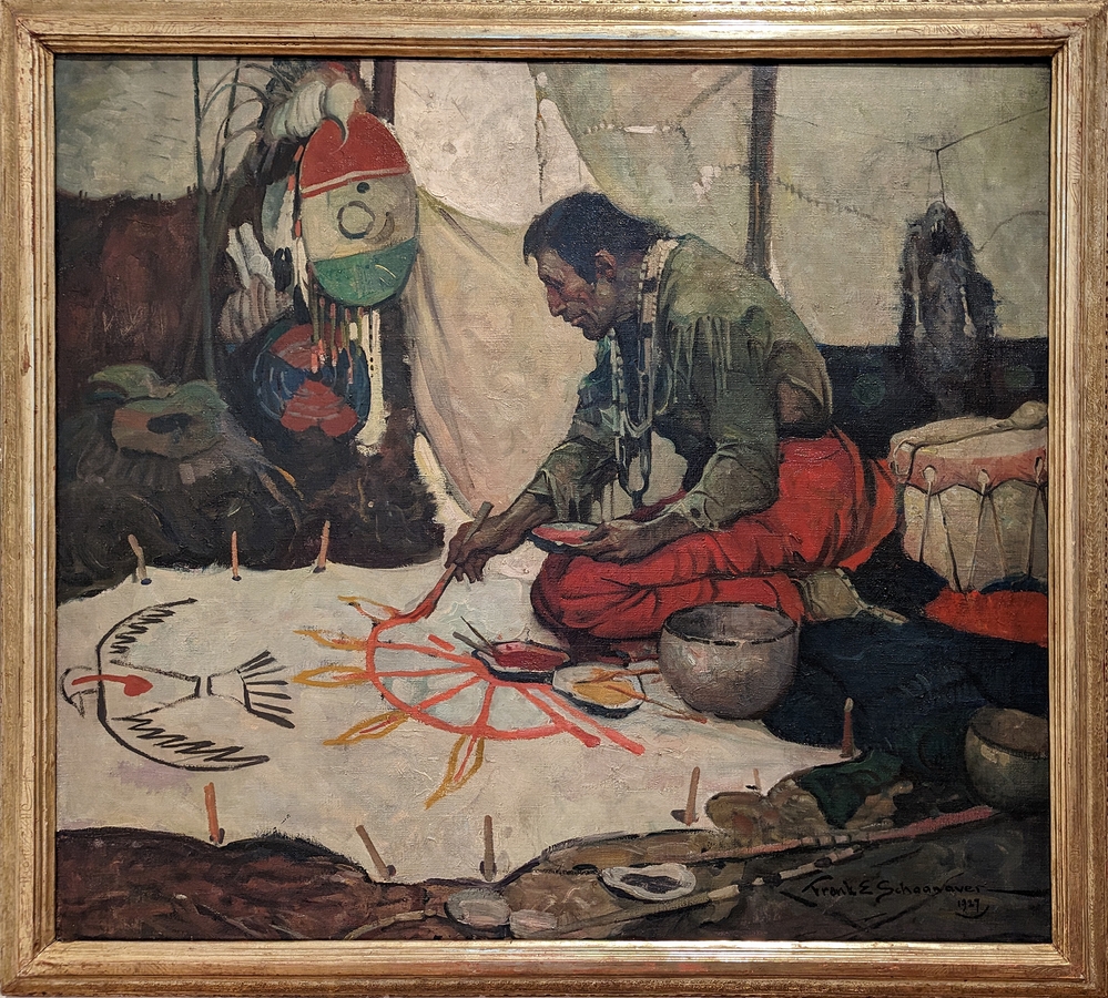 2023-05-11 i422 Indian Sun Priest (oil on canvas, 1927), Frank Earle Schoonover; Delaware Museum of Art.jpg