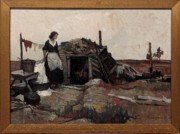 2023-05-11 i423 Mort rode forth boldly toward the sod house (oil, 1926), Frank Earle Schoonover; Delaware Museum of Art.jpg