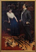 2023-05-11 i430 Facing each other at last, the girl white, shaking, her eyes aflame (oil on canvas, 1909), Gayle Porter Hoskins; Delaware Museum of Art.jpg
