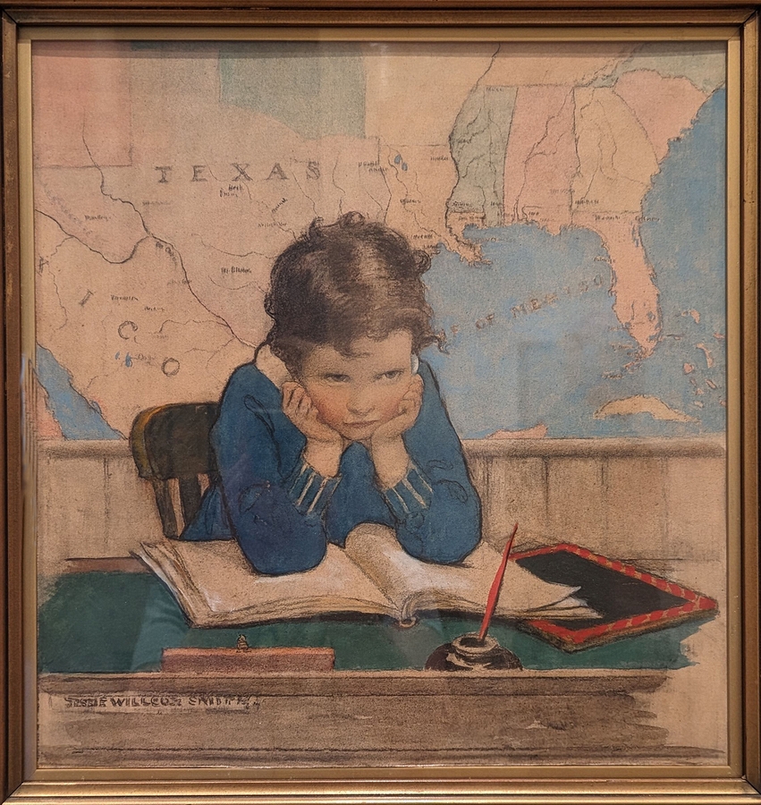 2023-05-11 i439 School Again! (watercolor and charcoal, 1928), Jessie Willcox Smith; Delaware Museum of Art.jpg