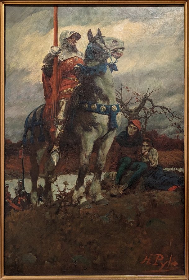 2023-05-11 i462 The Coming of Lancaster (oil, 1908), Howard Pyle; Delaware Museum of Art.jpg