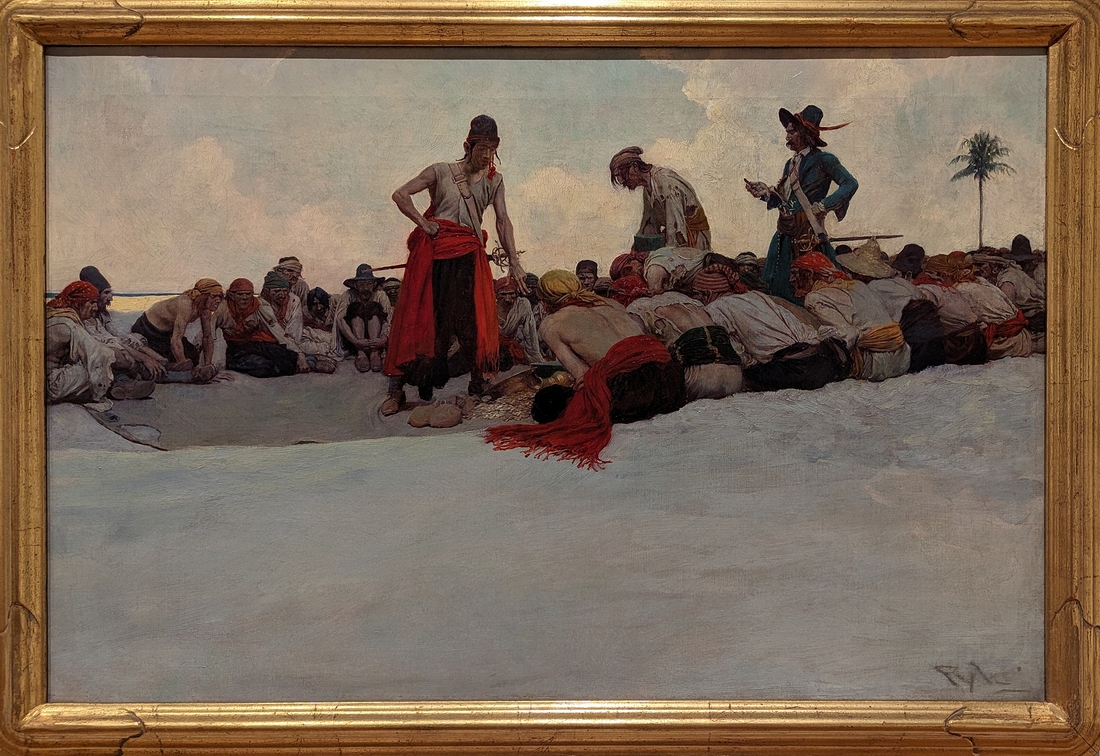 2023-05-11 i486 So the Treasure Was Divided (oil on canvas, 1905), Howard Pyle; Delaware Museum of Art.jpg