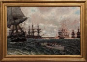 2023-05-11 i488 Evacuation of Charleston by the British, December 14, 1782 (oil on canvas 1898), Howard Pyle; Delaware Museum of Art.jpg