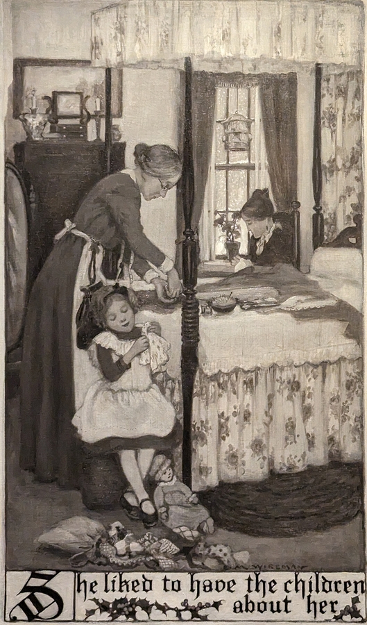 2023-05-11 i571 She liked to have the children about her (oil, 1909), Eugenie M. Wireman; Delaware Museum of Art.jpg