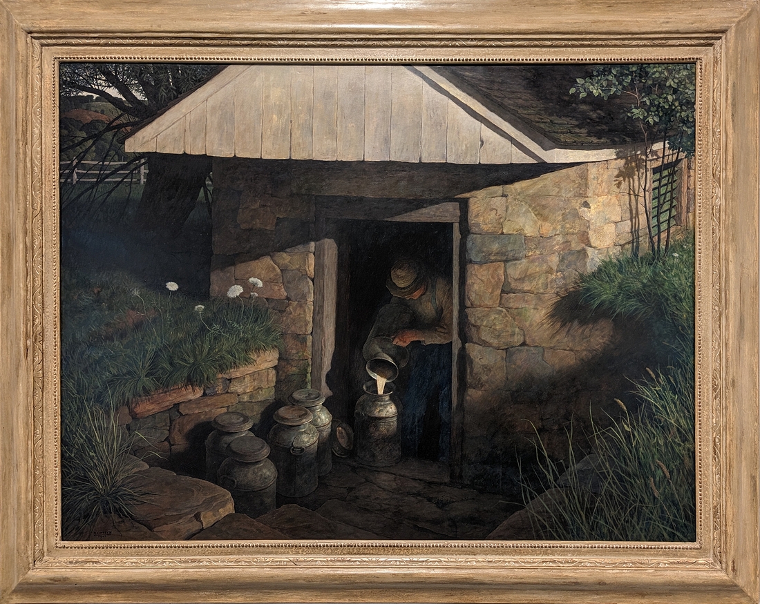 2023-05-11 r321 The Springhouse (egg tempera on hardboard, 1944), N C Wyeth; Delaware Museum of Art.jpg