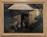 2023-05-11 r321 The Springhouse (egg tempera on hardboard, 1944), N C Wyeth; Delaware Museum of Art.jpg