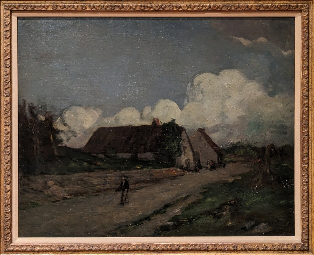 2023-05-11 r502 Old Brittany Farm Houses (oil, 1902), Robert Henri; Delaware Museum of Art.jpg