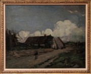2023-05-11 r502 Old Brittany Farm Houses (oil, 1902), Robert Henri; Delaware Museum of Art.jpg