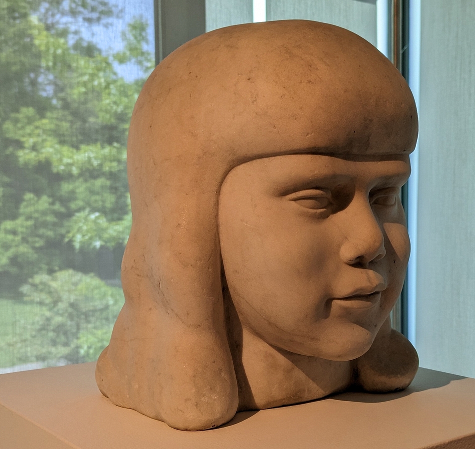 2023-05-11 s343 Head of Dahlov (white marble, ~1920-23); William Zorach; Delaware Museum of Art.jpg