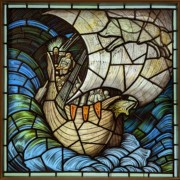2023-05-11 s369 Viking Ship (stained glass, 1883-84), Edward Burnes-Jones; Delaware Museum of Art.jpg