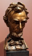 2023-05-11 s508 Head of Abraham Lincoln (bronze, marble base, 1884-1888, cast ~1923), Augustus Saint-Gaudens; Delaware Museum of Art.jpg