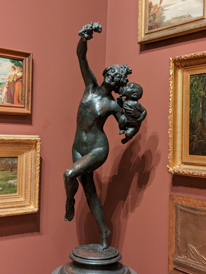 2023-05-11 s511 Bacchante and Infant Faun (bronze, 1893-1894, cast 1894), Frederick William MacMonnies; Delaware Museum of Art.jpg